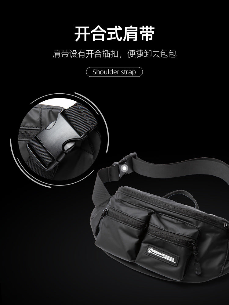 斜挎包男士潮流輕便胸包機車騎行通勤郵差包小包背包男包