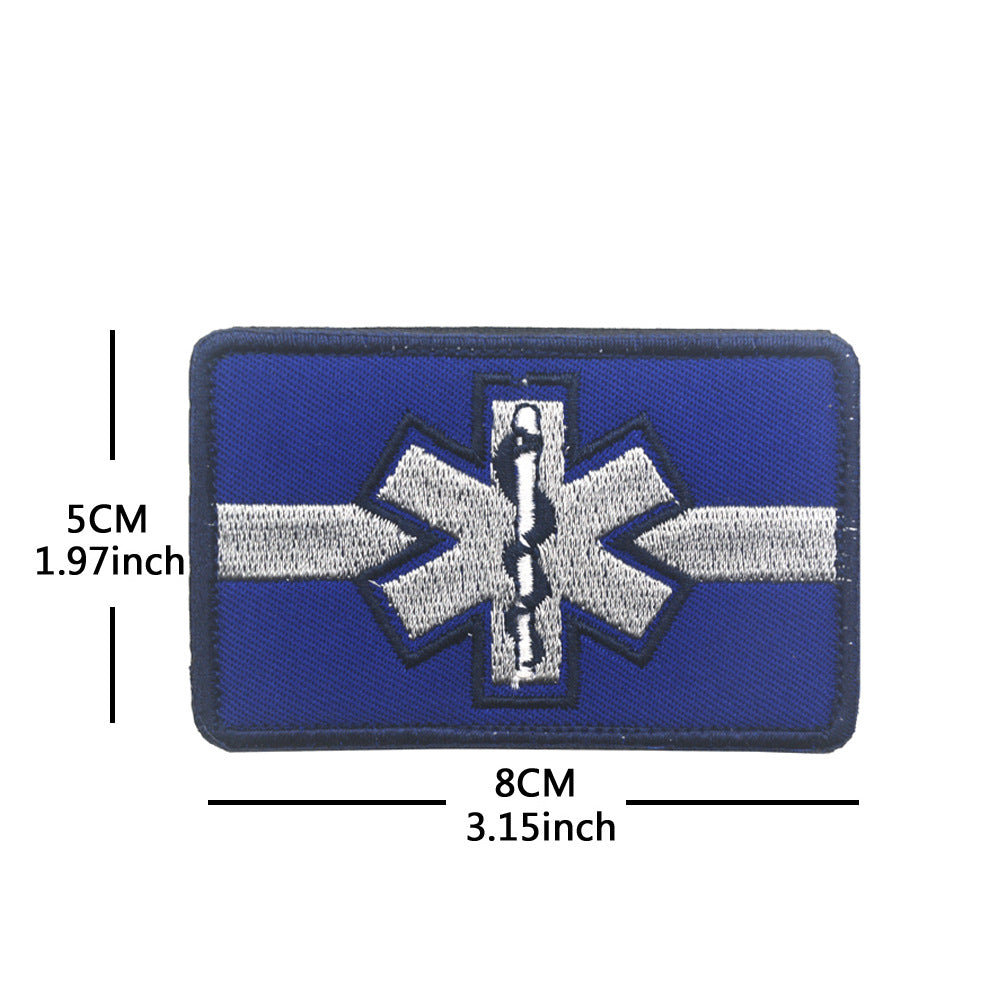 三叉戟蛙刺繡臂章網紅個性配飾戶外魔術貼徽章包貼章