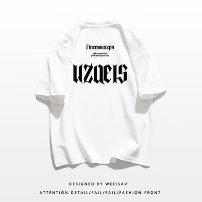 純棉短袖t卹短袖t卹夏季寬鬆ins潮牌