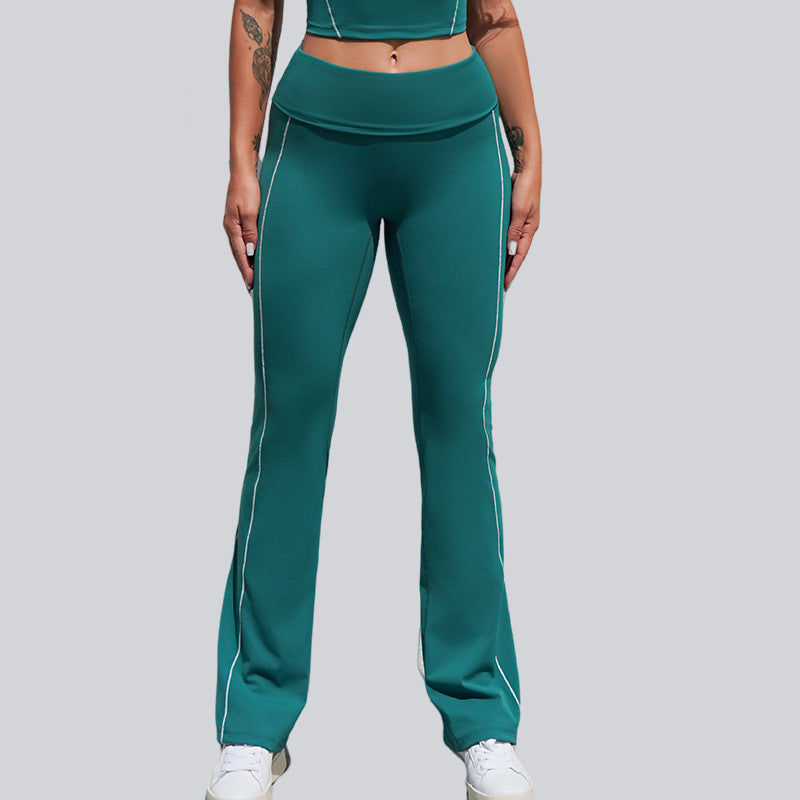 健身運動速乾百搭裸感吊帶掛脖美背瑜珈套裝兩件套