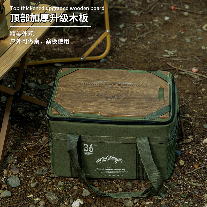 戶外帶桌板多功能露營戰術收納包野營便攜手提裝備戶外雜物包
