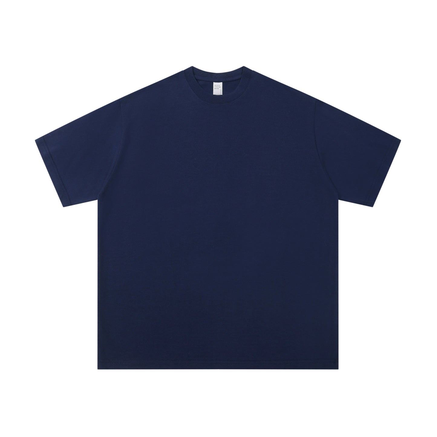 小領口落肩款男士純色短袖寬鬆休閒純棉上衣情侶打底衫