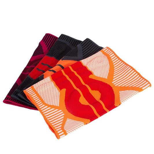 秋冬運動加壓矽膠透氣護膝戶外登山跑步籃球騎乘針織半月板護膝套