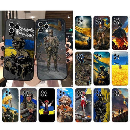 烏克蘭主題 TPU 軟殼（適用於 iPhone 16 / iPhone 15）