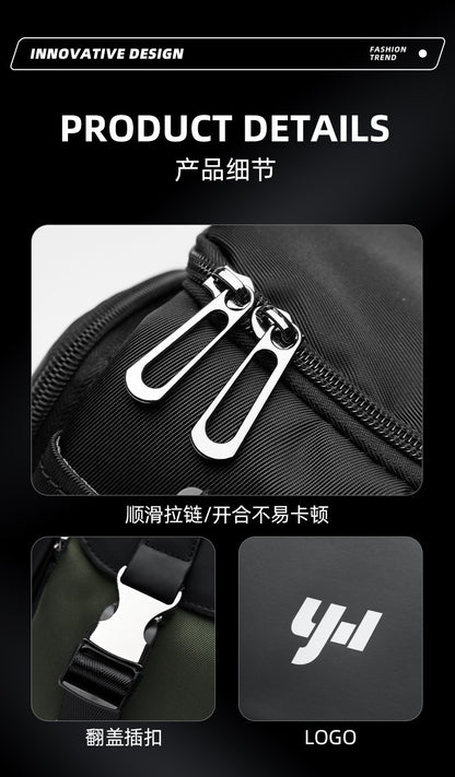 單反相機包斜挎包男士攝影包潮牌單肩包大容量休閒郵差包男斜背包