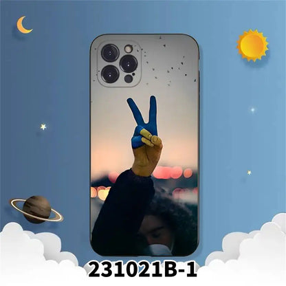 烏克蘭國旗三叉戟高級UV手機殼TPU保護套