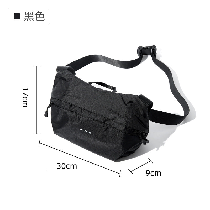 街頭斜挎包高級感單肩包背包男士通勤運動郵差包騎行多功能包