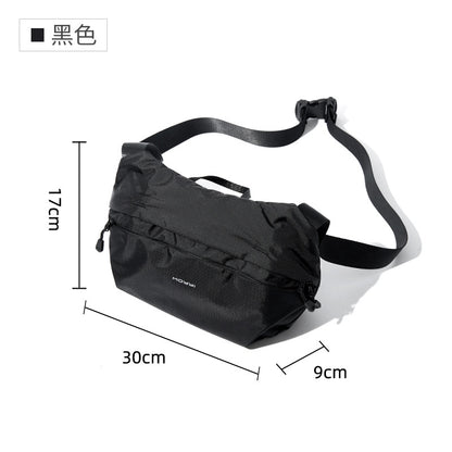 街頭斜挎包高級感單肩包背包男士通勤運動郵差包騎行多功能包