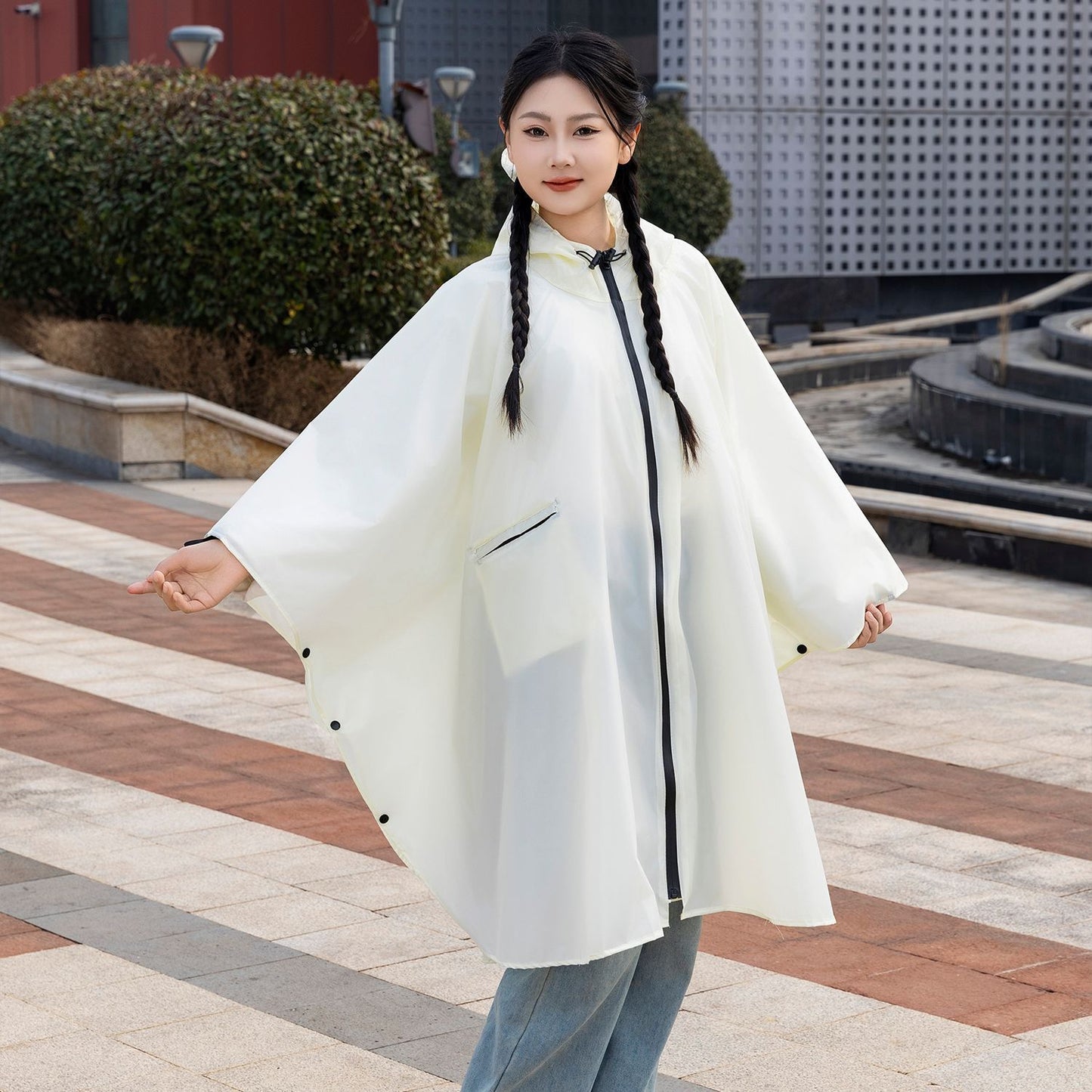 多功能三合一斗篷雨衣背包登山戶外迷彩戰術連帽斗篷雨披