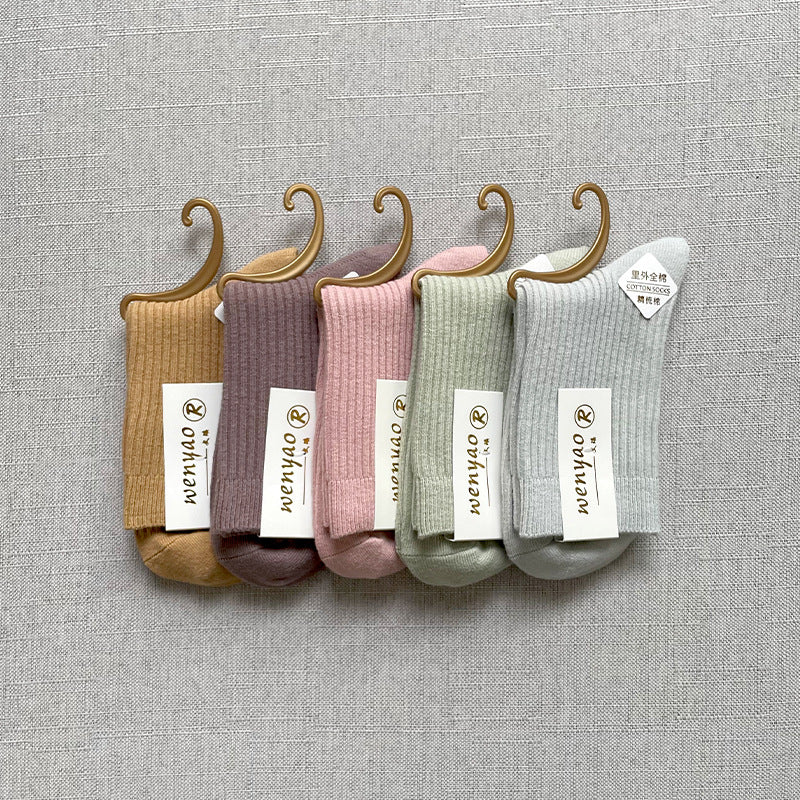 雙針襪子純棉男襪中筒襪男春秋防臭吸汗保暖男士棉襪