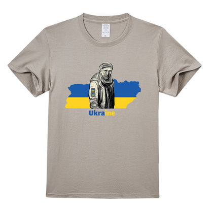 烏克蘭英雄老兵T卹短袖圓領純棉上衣