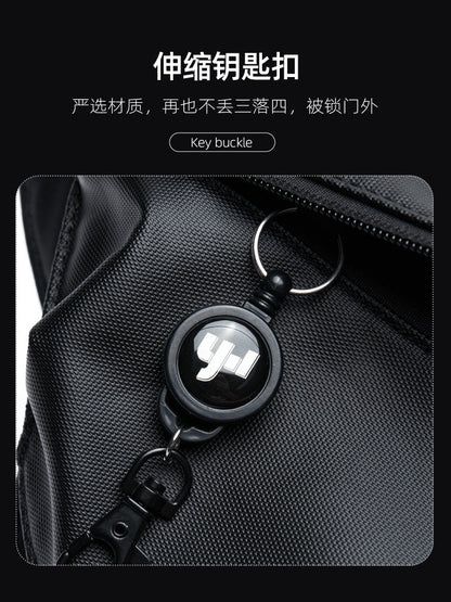 潮牌斜挎包男士背包通勤單肩包潮流胸包大容量郵差包