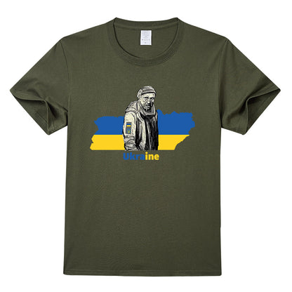 烏克蘭英雄老兵T卹短袖圓領純棉上衣