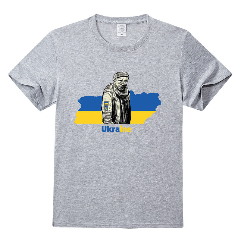 烏克蘭英雄老兵T卹短袖圓領純棉上衣