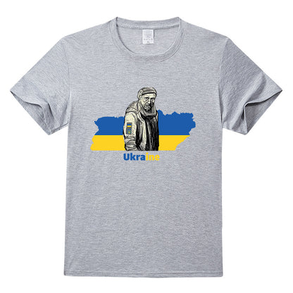 烏克蘭英雄老兵T卹短袖圓領純棉上衣