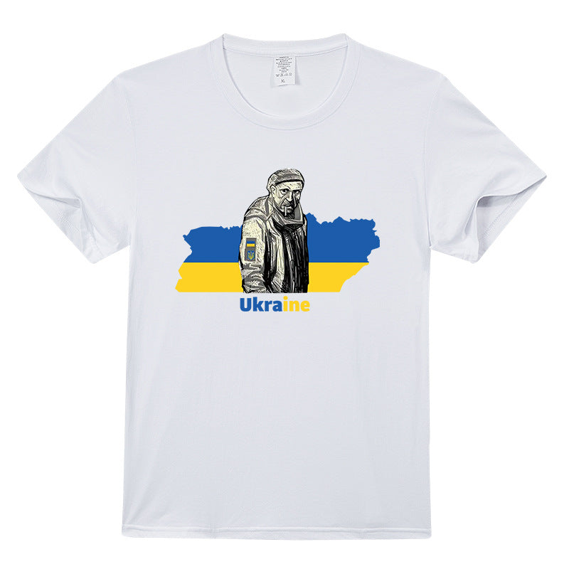 烏克蘭英雄老兵T卹短袖圓領純棉上衣