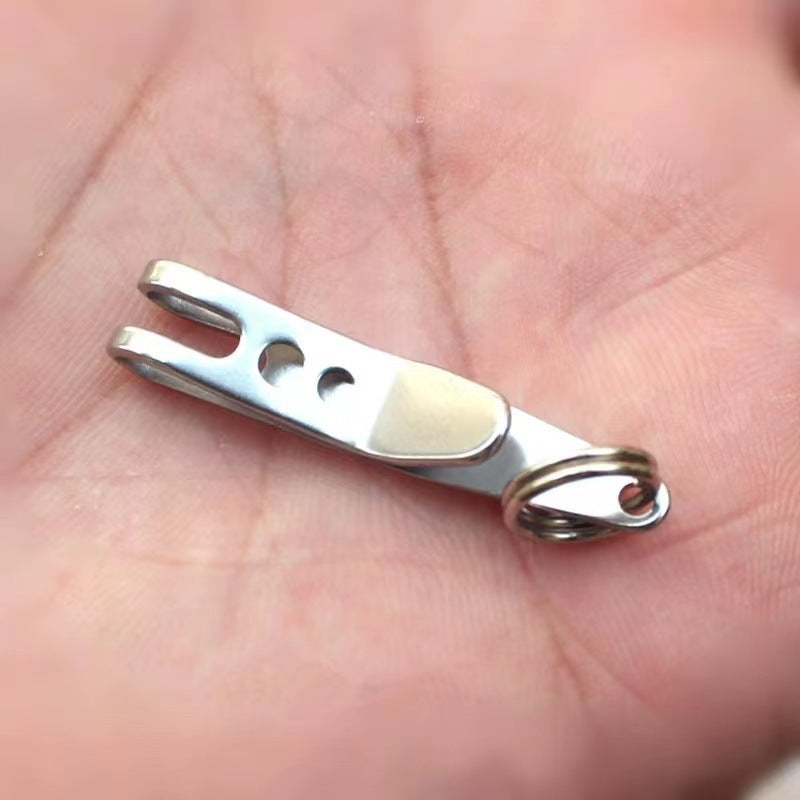 小號不鏽鋼帶鎖8字快掛防盜旅行包鑰匙S扣