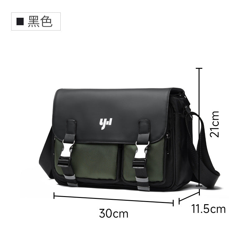 單反相機包斜挎包男士攝影包潮牌單肩包大容量休閒郵差包男斜背包