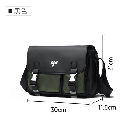 單反相機包斜挎包男士攝影包潮牌單肩包大容量休閒郵差包男斜背包