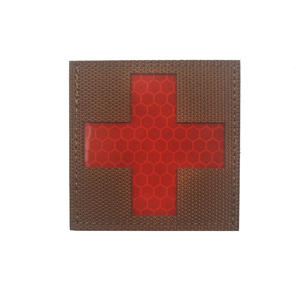 國際救援醫療急救紅十字章救援蛇刺繡PVC臂章魔術貼士氣章徽章