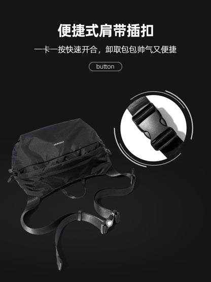 街頭斜挎包高級感單肩包背包男士通勤運動郵差包騎行多功能包