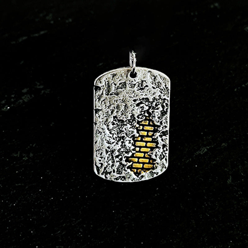 復古守護吊墜男潮軍牌輕奢小眾潮牌男項鍊個性潮流百搭項墜男