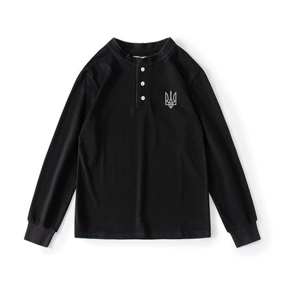 美國復古純色軍迷U17烏克蘭長袖T卹