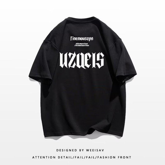 純棉短袖t卹短袖t卹夏季寬鬆ins潮牌