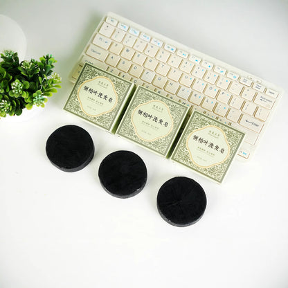 側柏葉洗髮皂60克圓形溫和植物精油草本護髮養發專用手工香皂