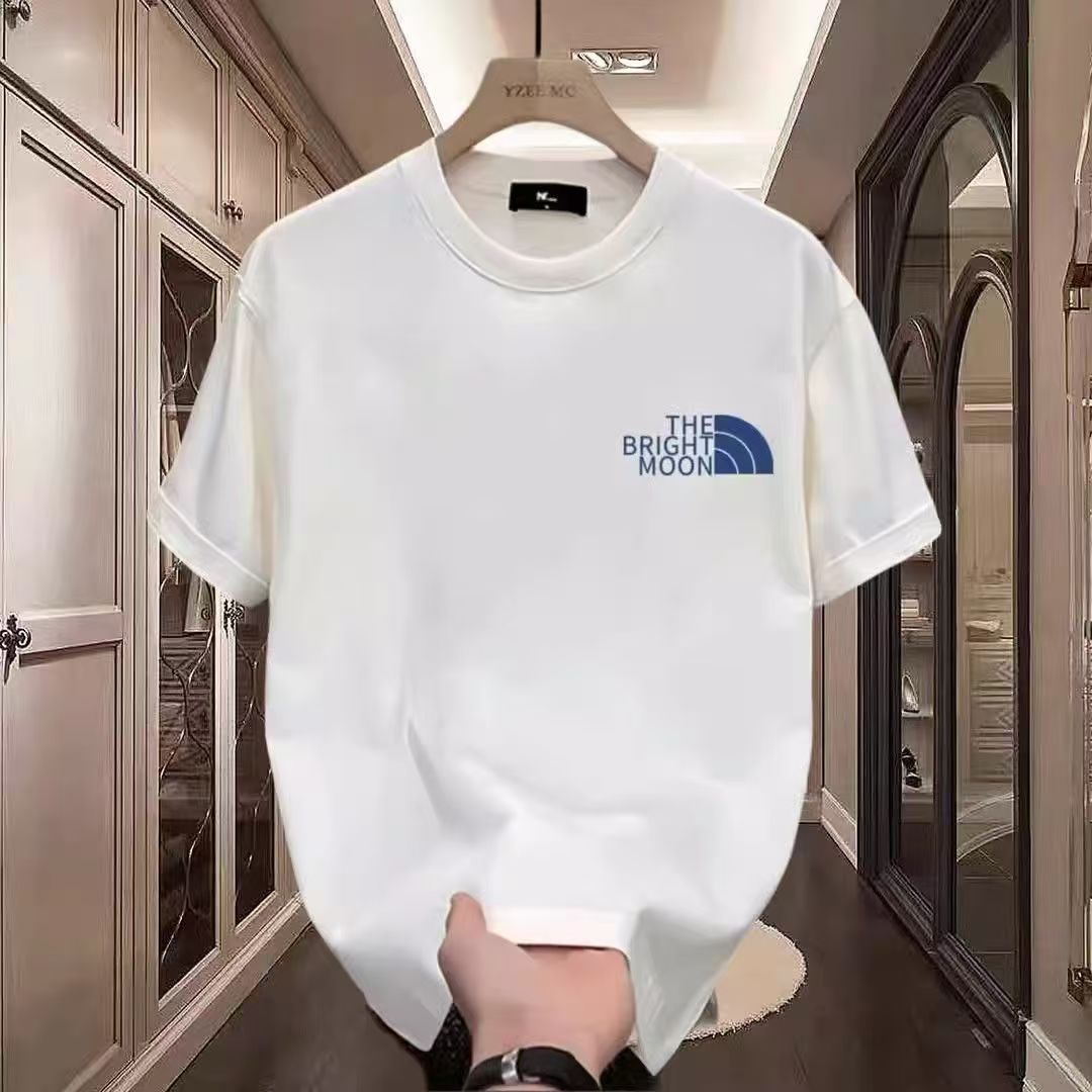 全新短袖t卹男夏季韓版潮流簡約半袖上衣港風寬鬆休閒潮牌體卹衫