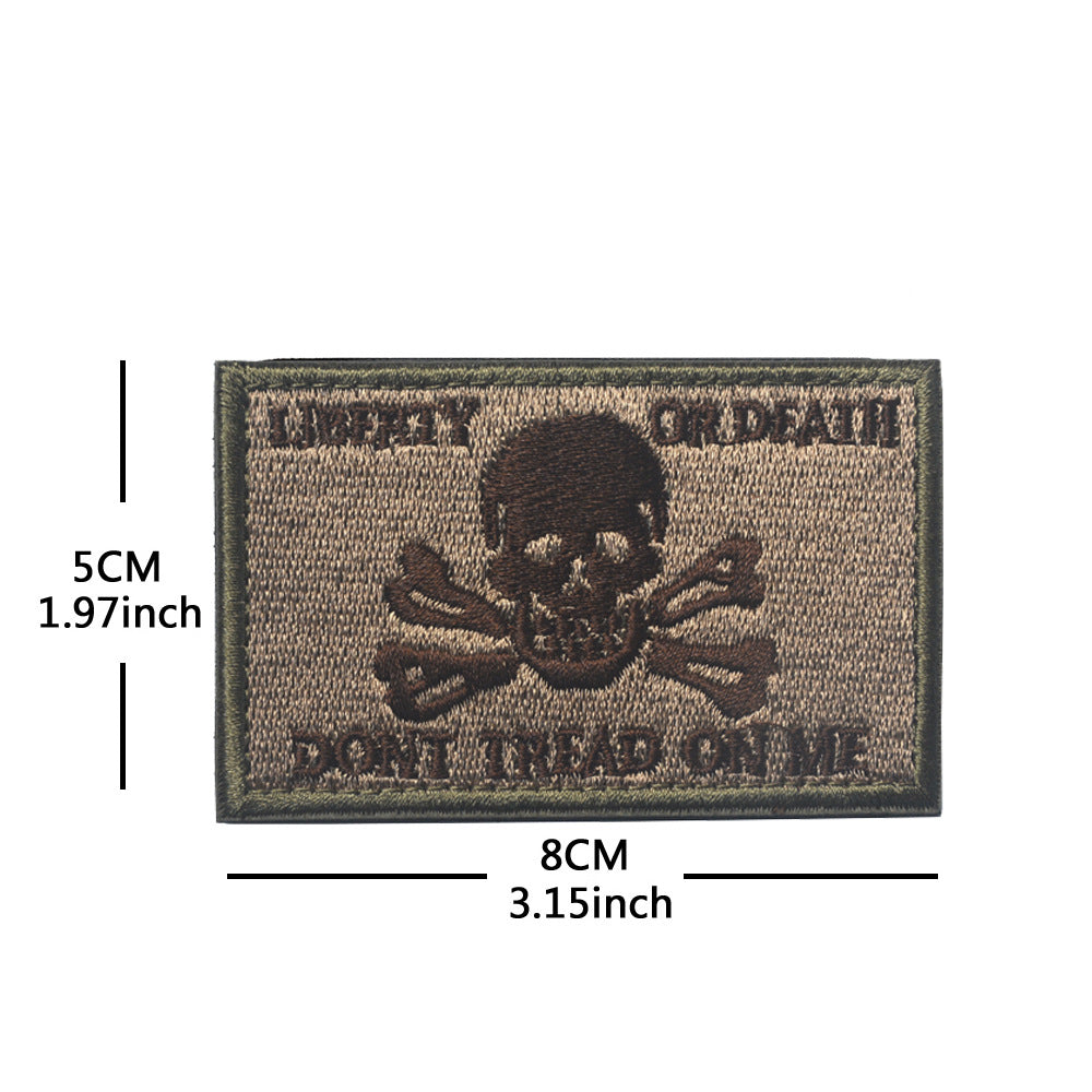 三叉戟蛙刺繡臂章網紅個性配飾戶外魔術貼徽章包貼章