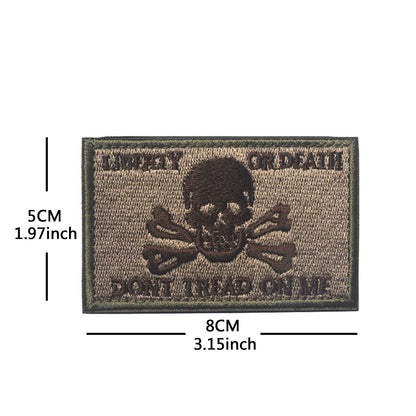 三叉戟蛙刺繡臂章網紅個性配飾戶外魔術貼徽章包貼章