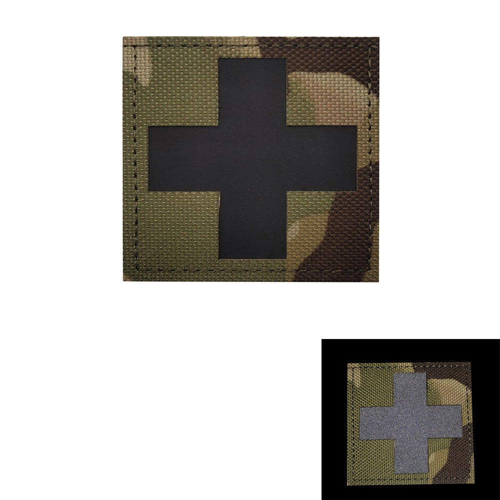 國際救援醫療急救紅十字章救援蛇刺繡PVC臂章魔術貼士氣章徽章