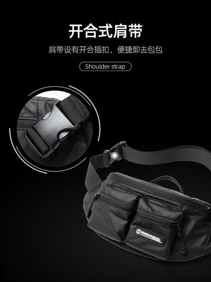 斜挎包男士潮流輕便胸包機車騎行通勤郵差包小包背包男包