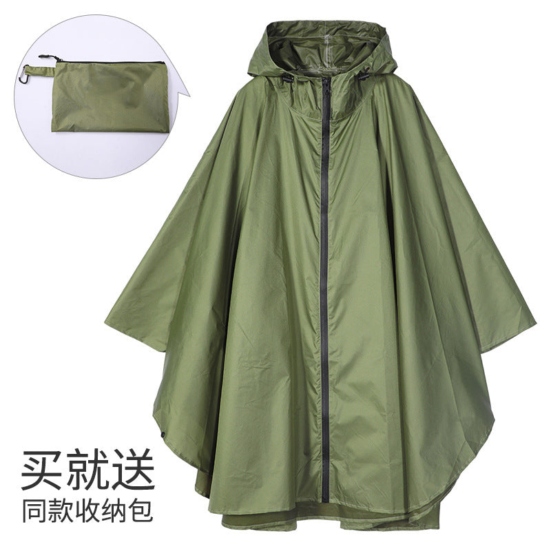 斗篷雨衣天幕多功能三合一地席背包登山戶外迷彩戰術連帽斗篷雨披