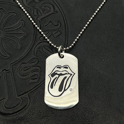 潮款泰銀復古大號軍牌吊牌項鍊合集高級感秋冬毛衣鏈十字架配飾