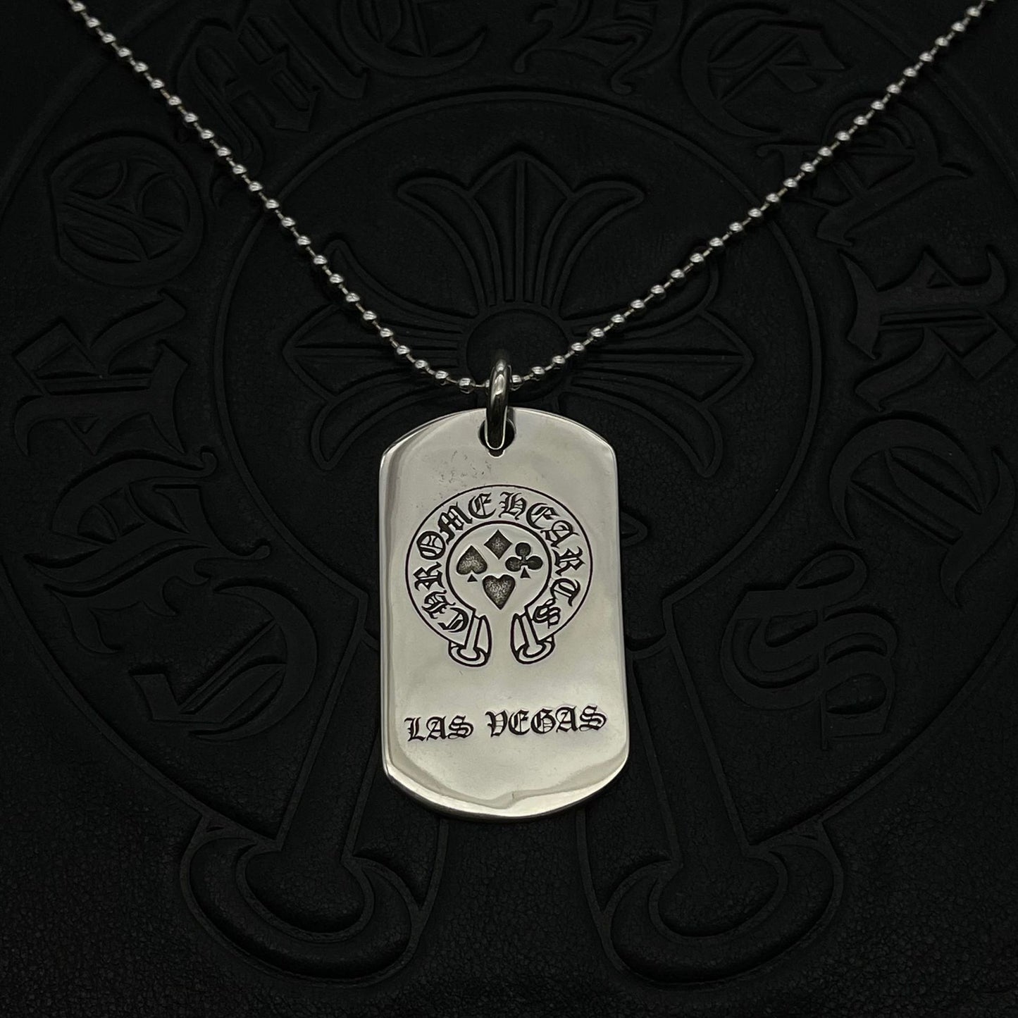 潮款泰銀復古大號軍牌吊牌項鍊合集高級感秋冬毛衣鏈十字架配飾