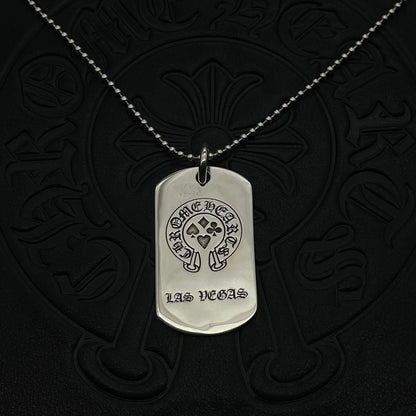 潮款泰銀復古大號軍牌吊牌項鍊合集高級感秋冬毛衣鏈十字架配飾