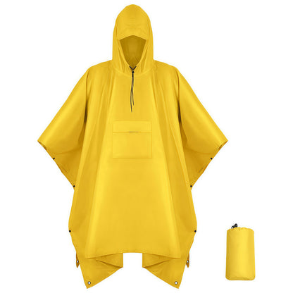 斗篷雨衣天幕多功能三合一地席背包登山戶外迷彩戰術連帽斗篷雨披