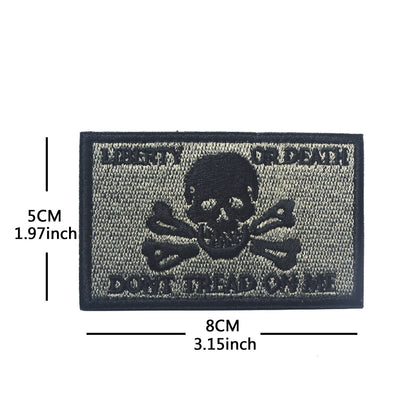 三叉戟蛙刺繡臂章網紅個性配飾戶外魔術貼徽章包貼章