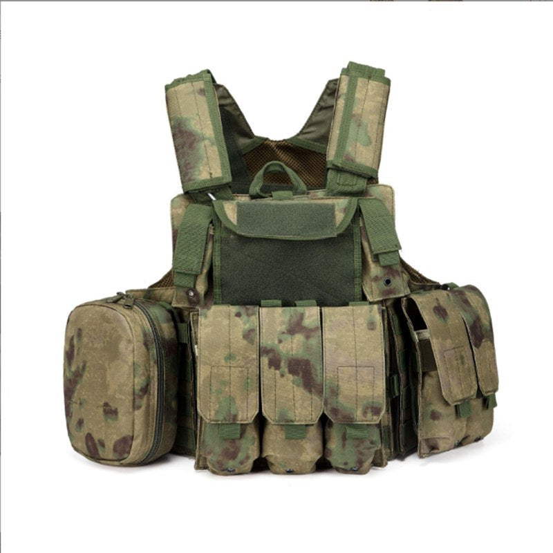 野外快拆戶外訓練多功能戰術背心馬甲幽靈鋼絲八8件套裝用品