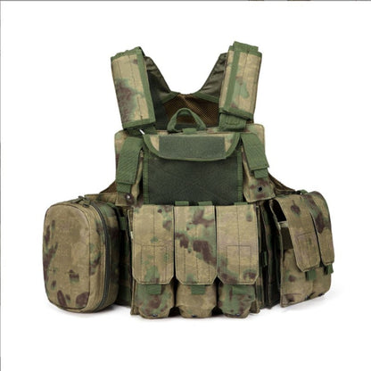 野外快拆戶外訓練多功能戰術背心馬甲幽靈鋼絲八8件套裝用品