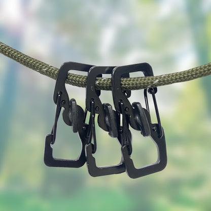 小號不鏽鋼帶鎖8字快掛防盜旅行包鑰匙S扣