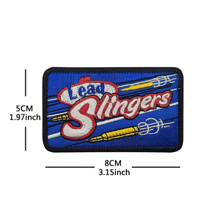 三叉戟蛙刺繡臂章網紅個性配飾戶外魔術貼徽章包貼章