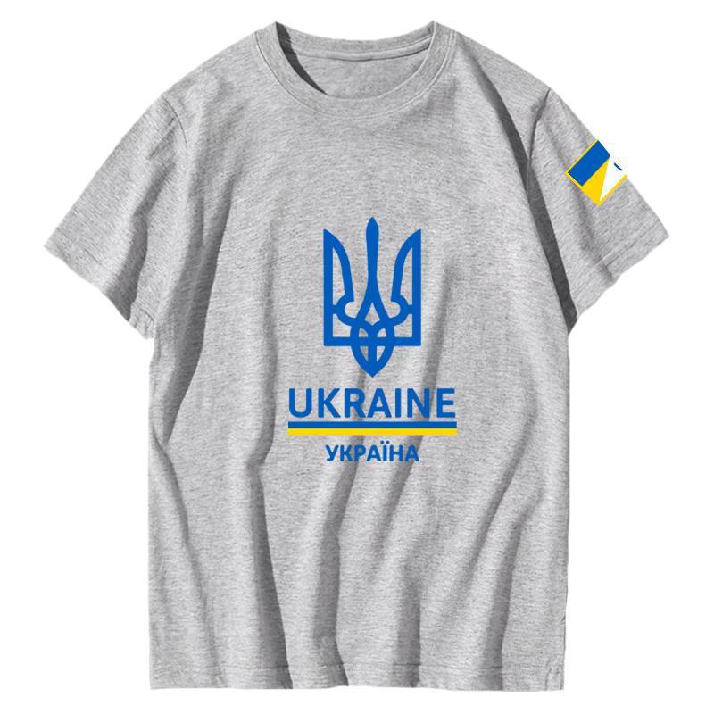 烏克蘭地圖標誌棉質平紋針織 T 卹