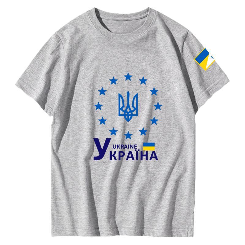 烏克蘭地圖標誌棉質平紋針織 T 卹