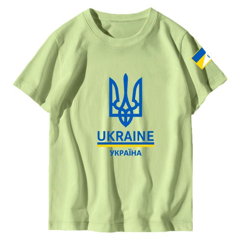 烏克蘭地圖標誌棉質平紋針織 T 卹