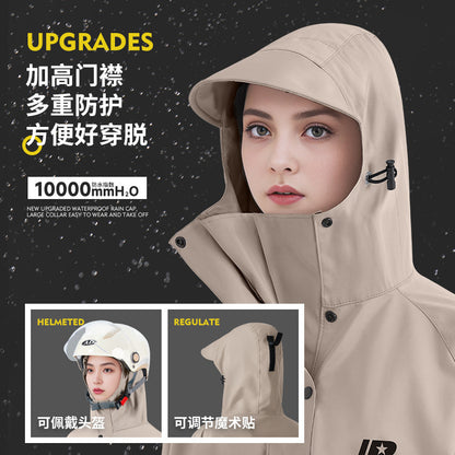 電動車雨衣加厚加長加大成人機車電瓶車雨披防爆雨可戴頭盔雨具