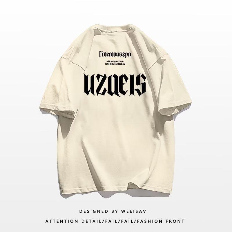 純棉短袖t卹短袖t卹夏季寬鬆ins潮牌