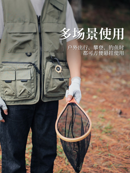 戶外戰術易拉扣伸縮扣鋼絲繩多功能鑰匙扣露營高回彈防丟繩易拉得